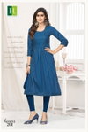 Kesariya Vol 2 By Hirwa Naira Cut Embroidery Kurtis Wholesale Clothing Distributors In India
